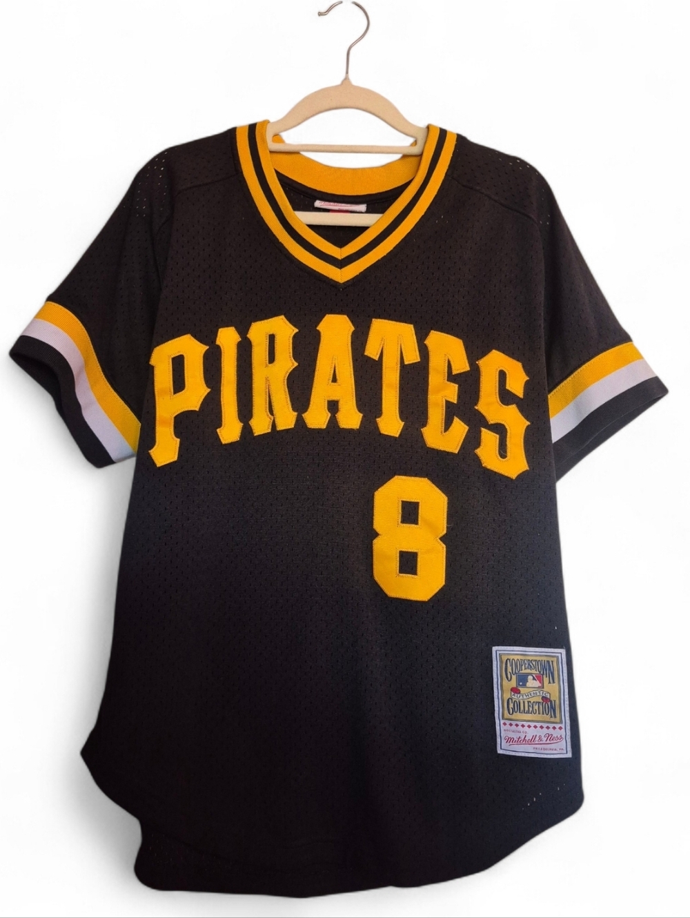 Pirates Stargell Jersey Mitchell & Ness Black and Yellow Jersey